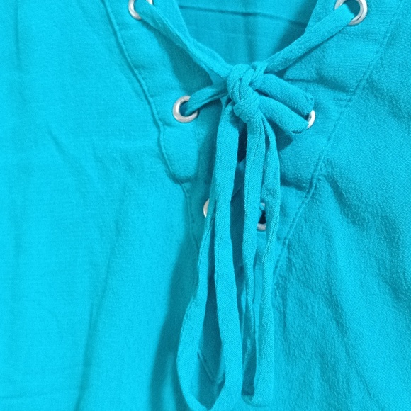 Bebe Boho Wide Sleeve Crop Top - turquoise - Picture 3 of 8